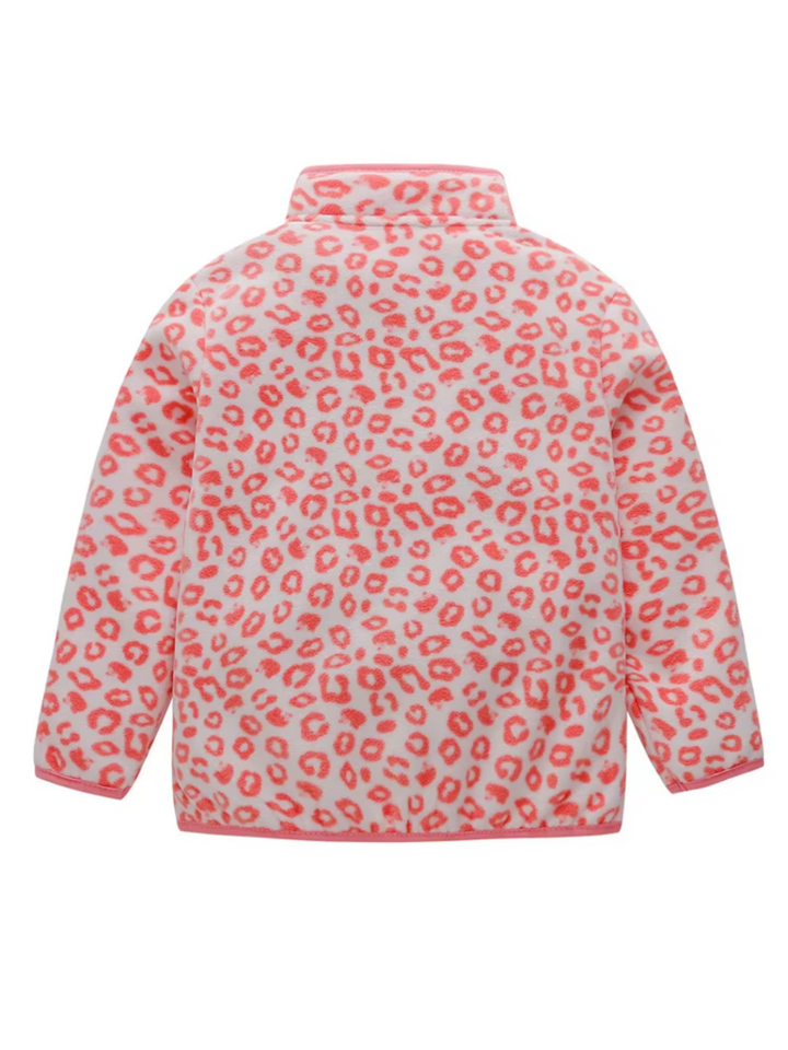 Leopard Print Cute & Warm Fleece Jacket Mia Belle Girls