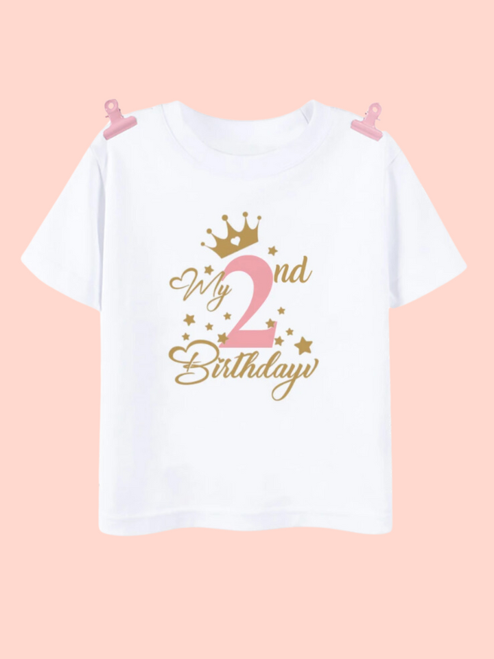 Birthday Royal Celebration Tee – Perfect for Little Ones! Mia Belle Girls