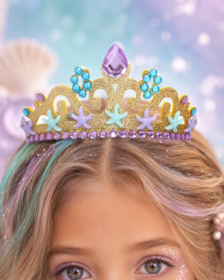 Girls Sea Theme Mermaid Purple Crown