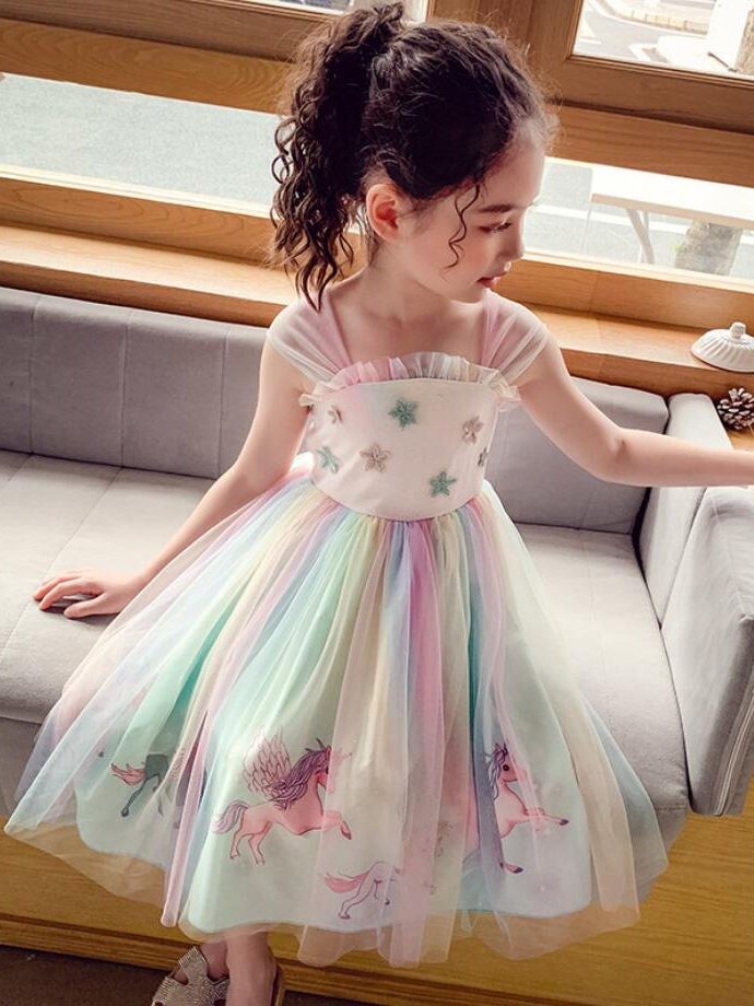 unicorn dress girls Rainbow Unicorn Tutu Dress With Wings & Horn Headband: Personalized Costume