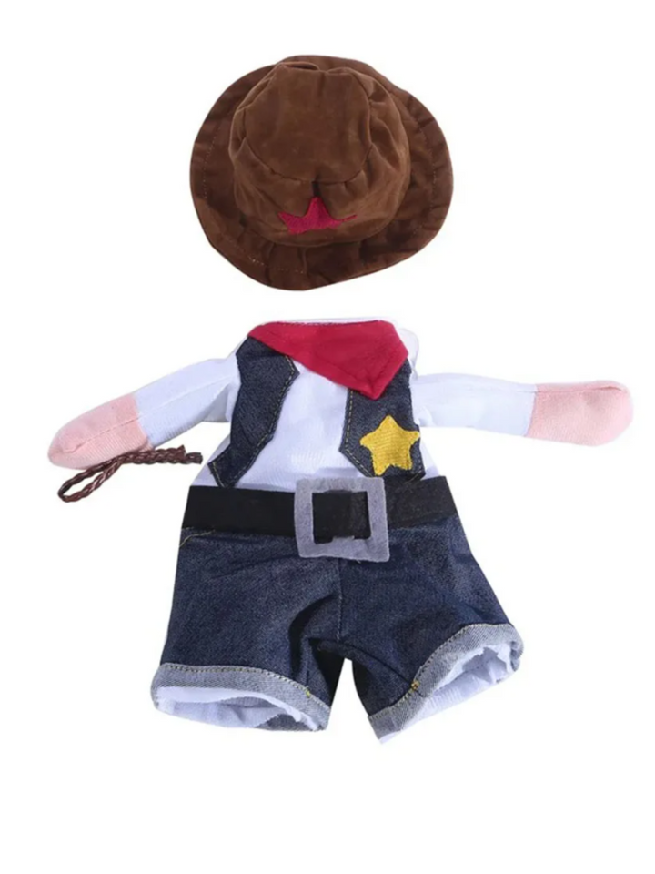 Dog Funny Cowboy Halloween Costume for Dogs and Cats Mia Belle Girls