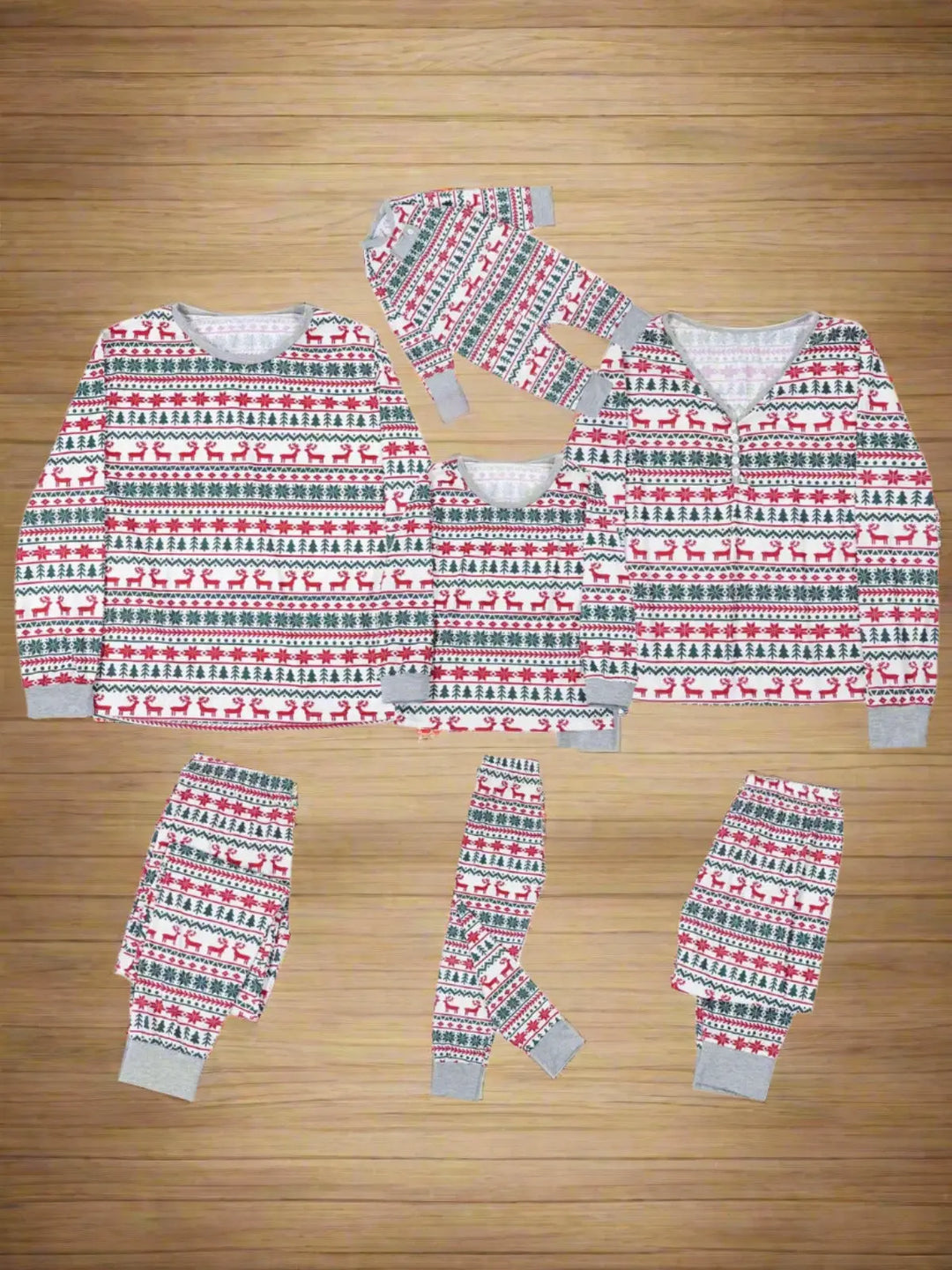 Family Style Winter Reindeer Pajamas Mia Belle Girls