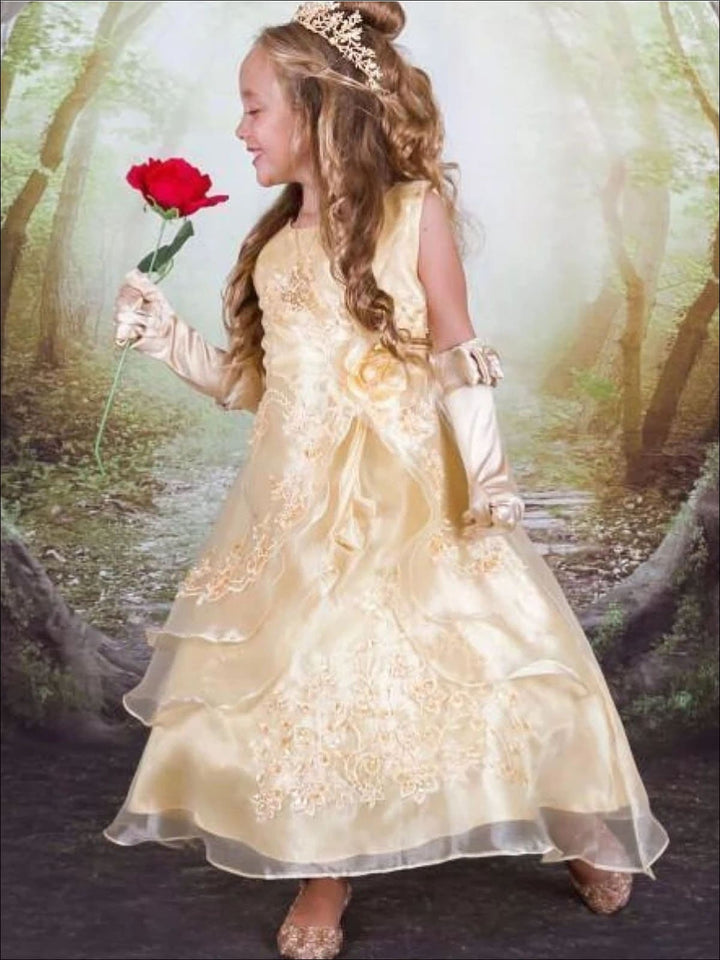 Belle from Beauty and the Beast Inspired Princess Dress - Girls Halloween Costume
