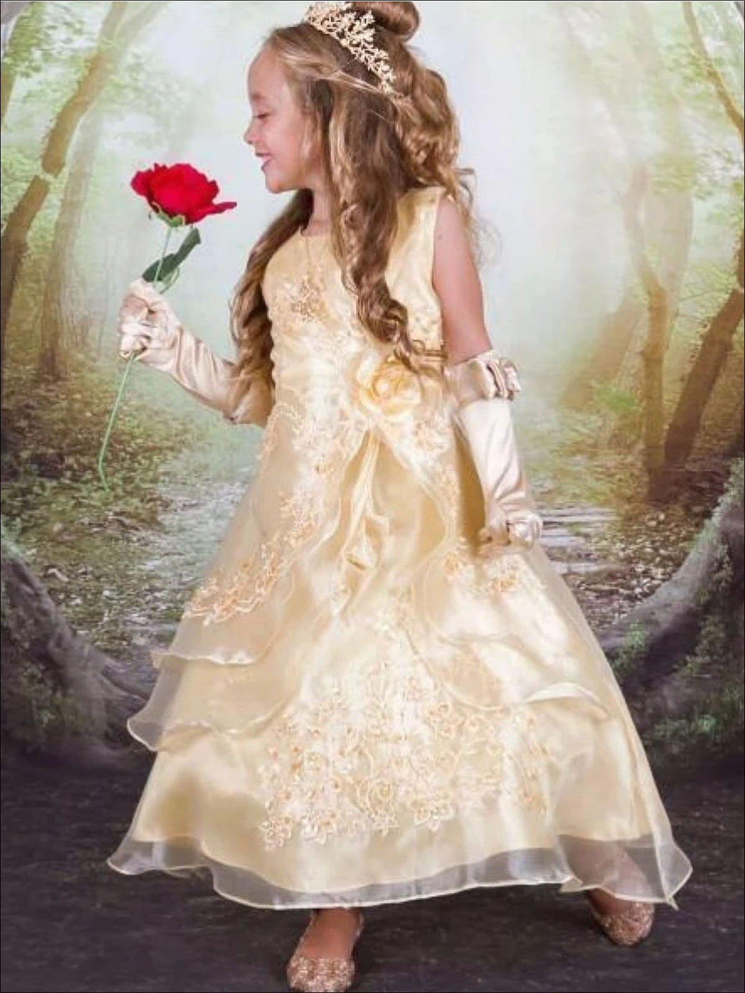 Belle from Beauty and the Beast Inspired Princess Dress - Girls Halloween Costume