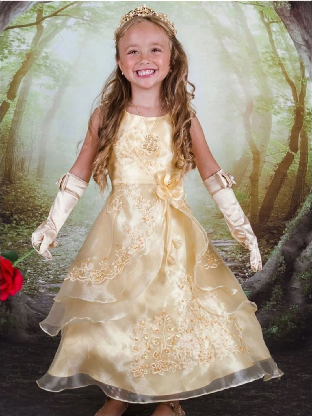 Belle from Beauty and the Beast Inspired Princess Dress - Girls Halloween Costume