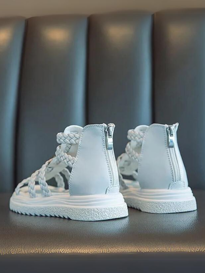 Trendy Girls' Braided Gladiator Sandals - Stylish and Comfortable By Liv and Mia Mia Belle Girls
