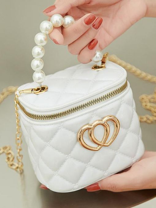 Heart Patent Bucket Handbag Mia Belle Girls