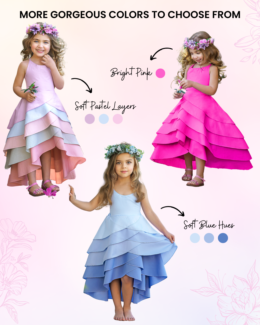 Girls Pretty Petal Sleeveless Tiered Ruffle Dress - Mia Belle Girls