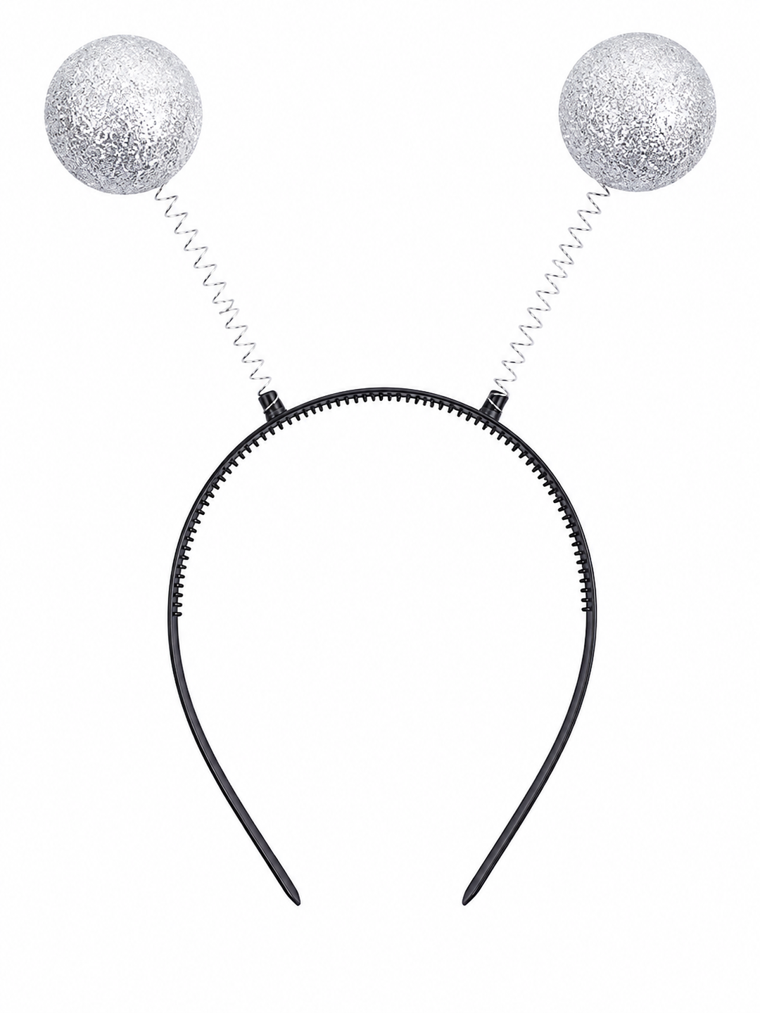 Silver Glitter Space Bopper Headband Costume Accessory
