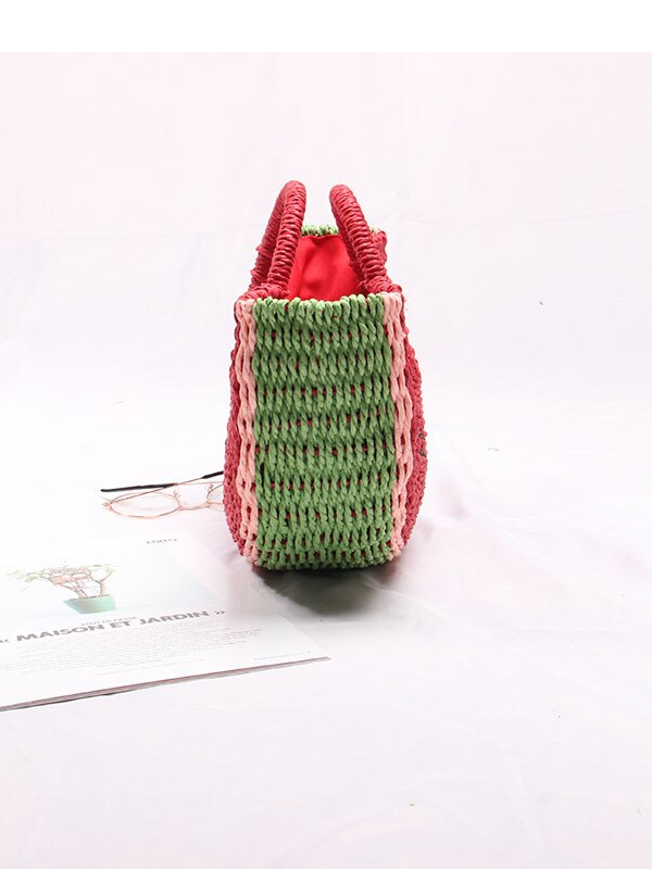 Pick Me Watermelon Straw Beach Bag Mia Belle Girls