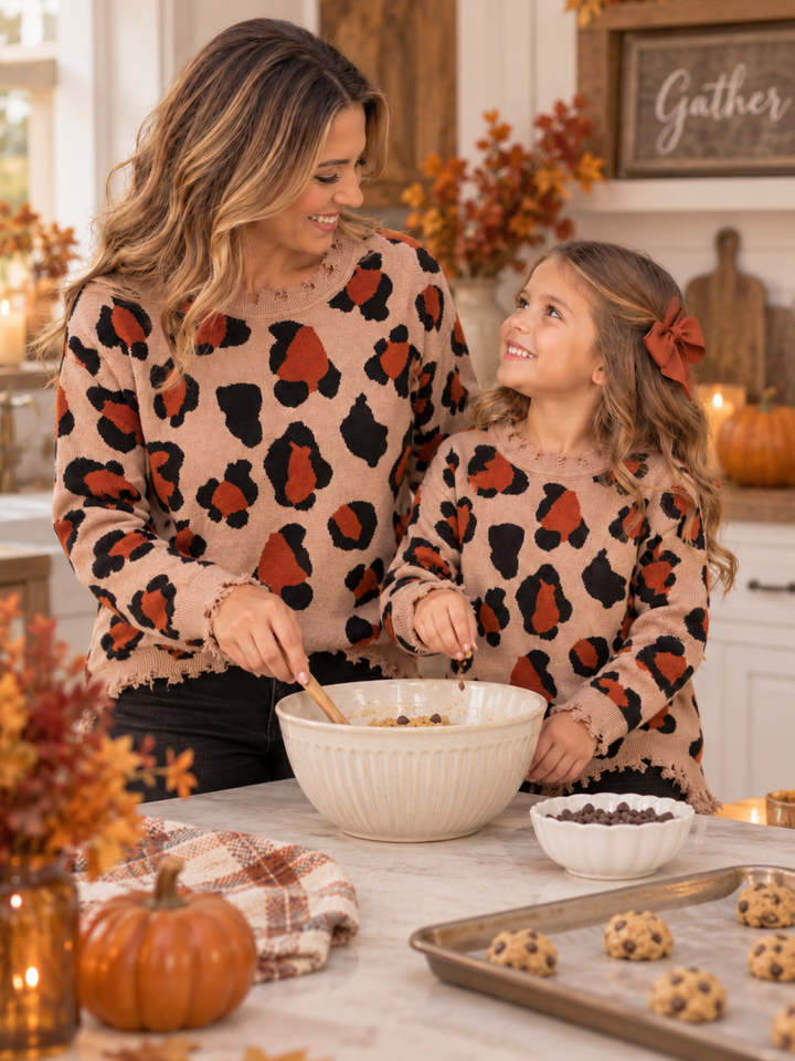 Mommy And Me Leopard Sweater