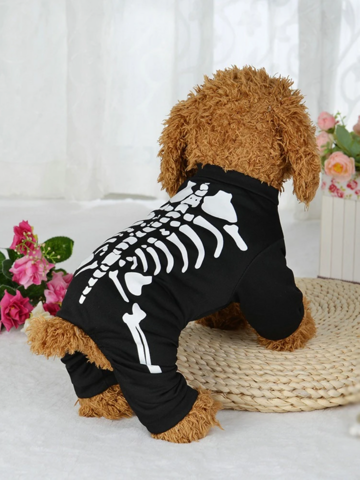 Dog Spooky Skeleton Halloween Costume Mia Belle Girls