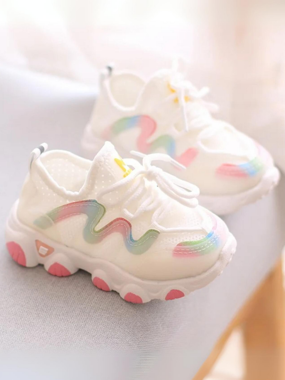 Girls Trendy Wavy Sole Sneakers by Liv and Mia Mia Belle Girls