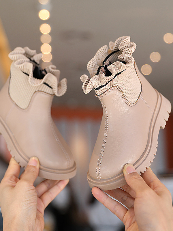 Little Girls Shoes By Liv And Mia | Ruffle Sock Boots - Mia Belle