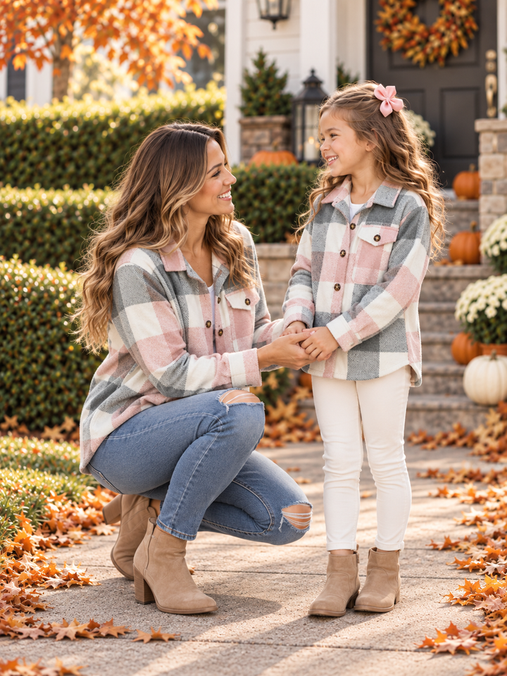 Mommy and Me Cozy Plaid Flannel Shacket