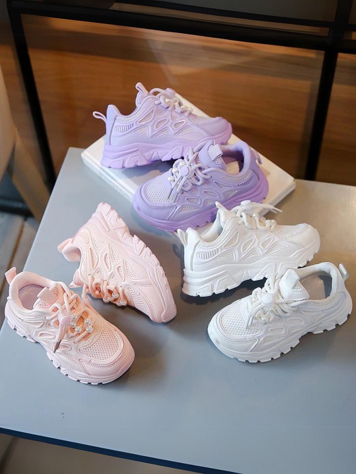 Girls Lightweight Mesh Running Sneakers - Comfort and Style By Liv and Mia Mia Belle Girls