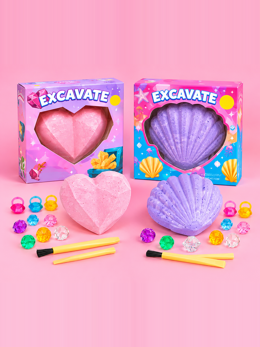 Hidden Treasures! Mystery Gemstone Excavation Dig Kit