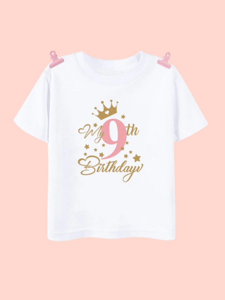 Birthday Royal Celebration Tee – Perfect for Little Ones! Mia Belle Girls