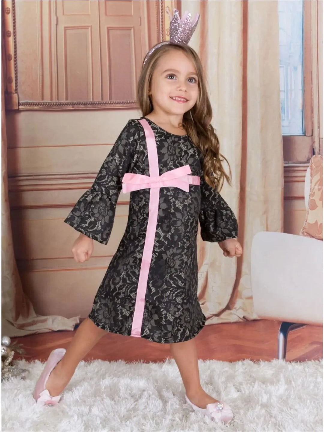 Girls Winter Dresses | Present A-Line Dress | Christmas Dresses