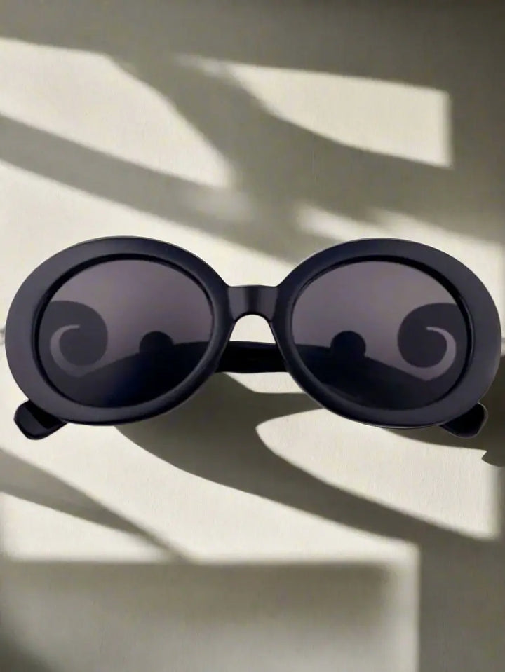 Girls Black Round Vintage Sunglasses - Black - Girls Accessories
