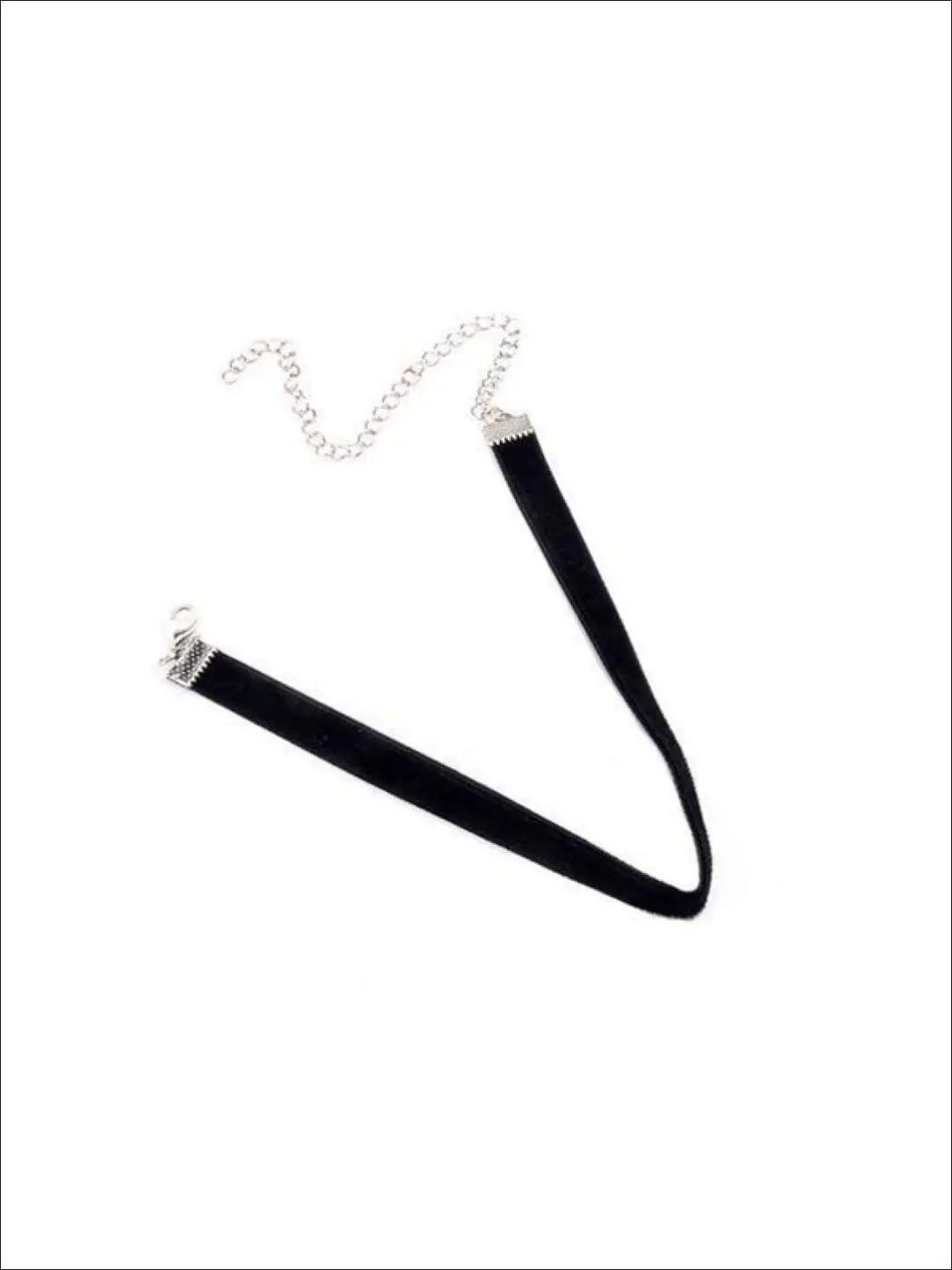 Girls Black Velvet Choker Necklace - Black - Girls Halloween Costume