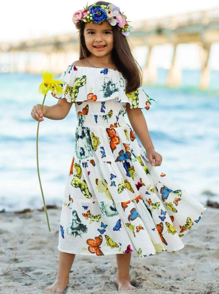 toddler boho dress Black Floral Lux Jersey {Mini Harper} or Child Gown Child 4-6 years 53 inch Our Indi Boho Dress is