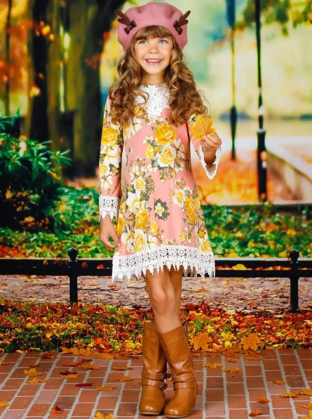 Cute Crochet Boho Floral Dress – Mia Belle Girls