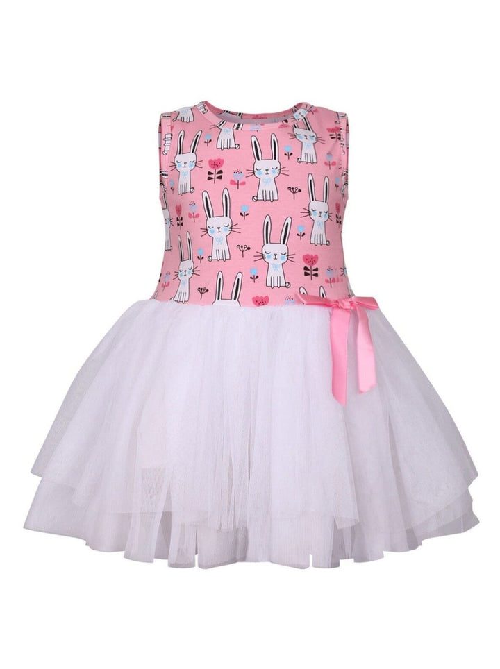 Girls Boutique Easter Dresses | Sleeveless Bunny Print Tutu Dress