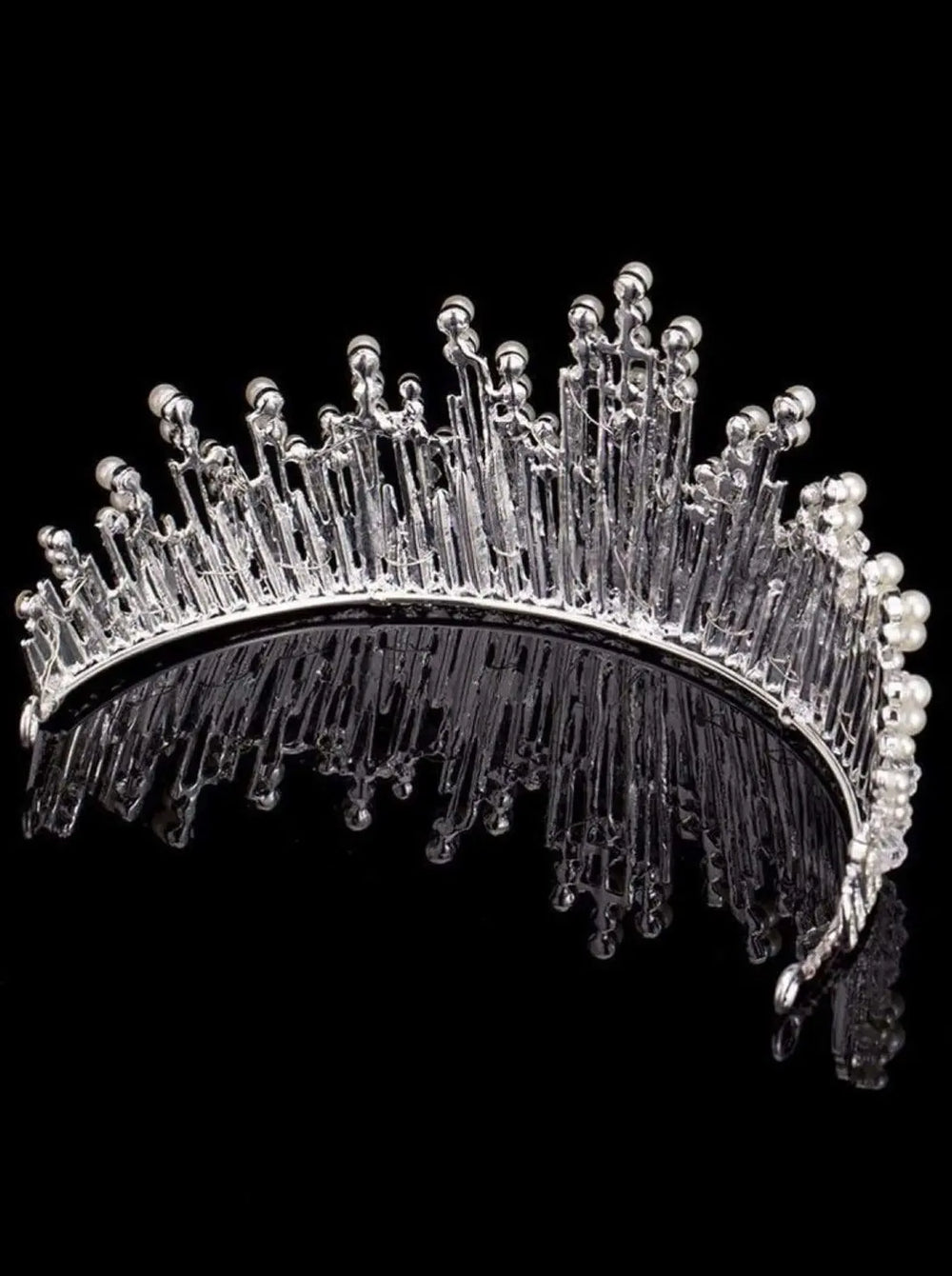 Halloween Accessories | Elsa Inspired Pearled Tiara | Mia Belle Girls