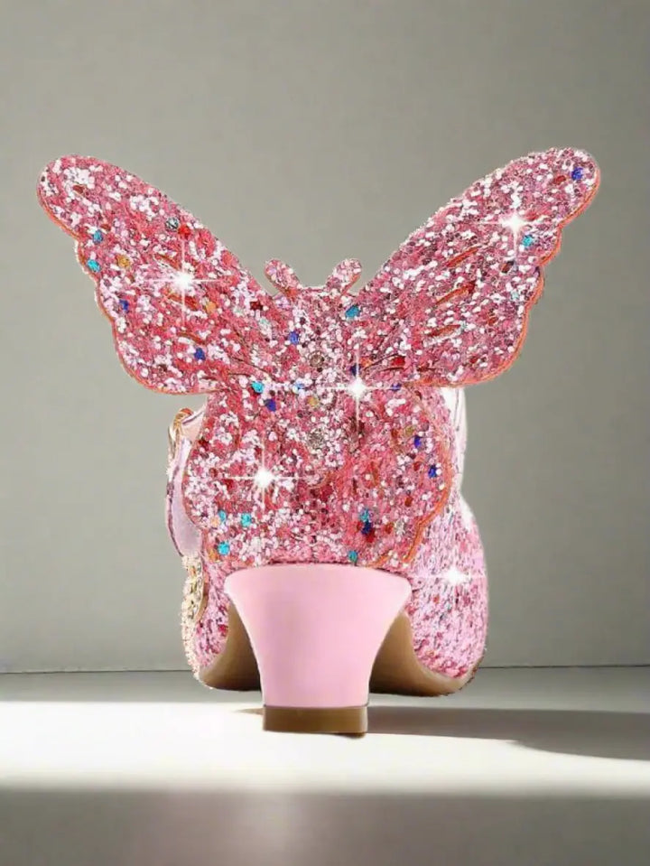 Glitter Butterfly Mary Jane Mini Heels By Liv and Mia Mia Belle Girls