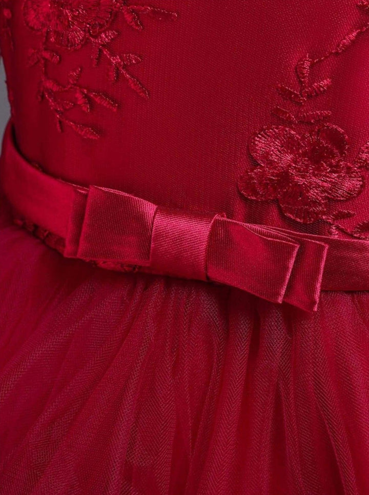Winter Formal Wear | Long Sleeve Tiered Lace Princess Holiday Dress