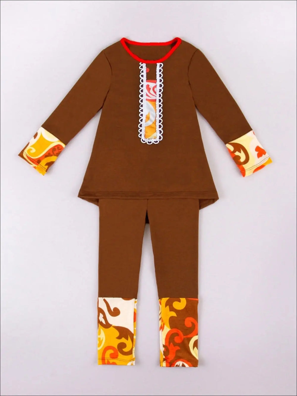 Little Girls Fall Boho Matching Tunic & Legging Set - Mia Belle Girls