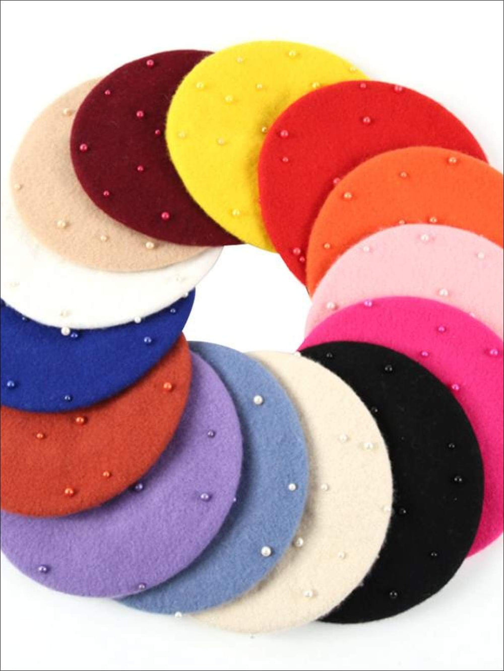 Girls Preppy Pearl Beret ( 9 color options) - Girls Beret