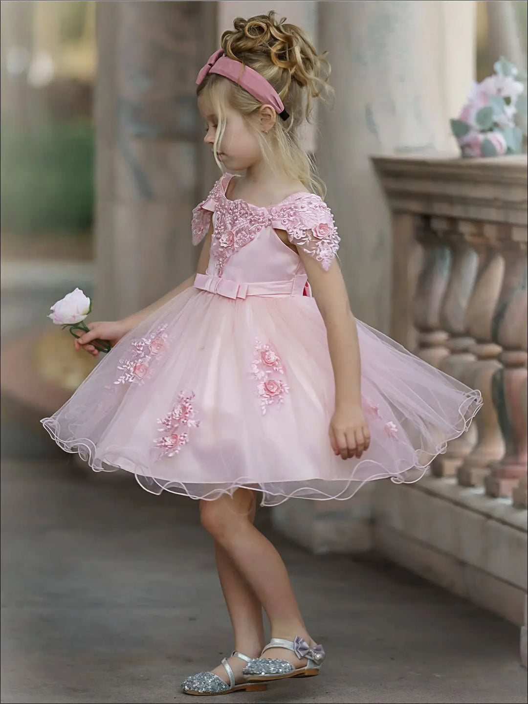 Here Comes The Princess Embellished Dress Pink / 7Y/8Y