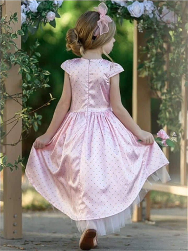 Winter Formal Dress | Cap Sleeve Hi-Lo Tulle Holiday Dress | Boutique