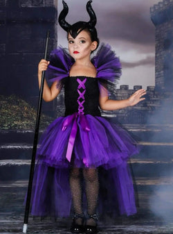 Girls Evil Villain Queen Tutu Costume Dress