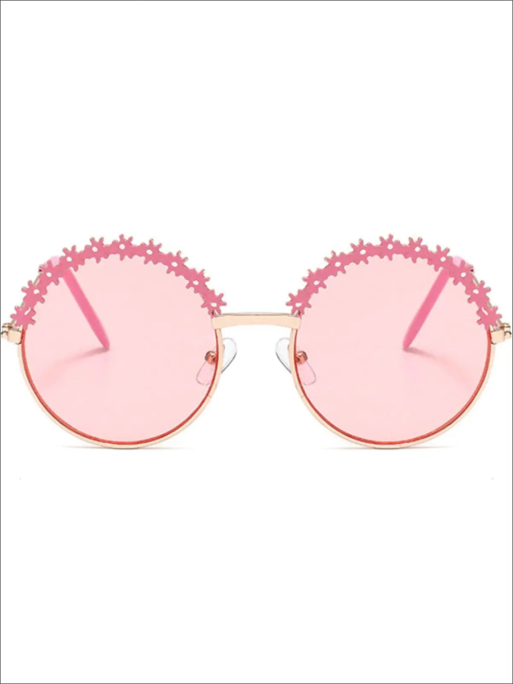Girls Round Vintage Floral Sunglasses - Girls Accessories