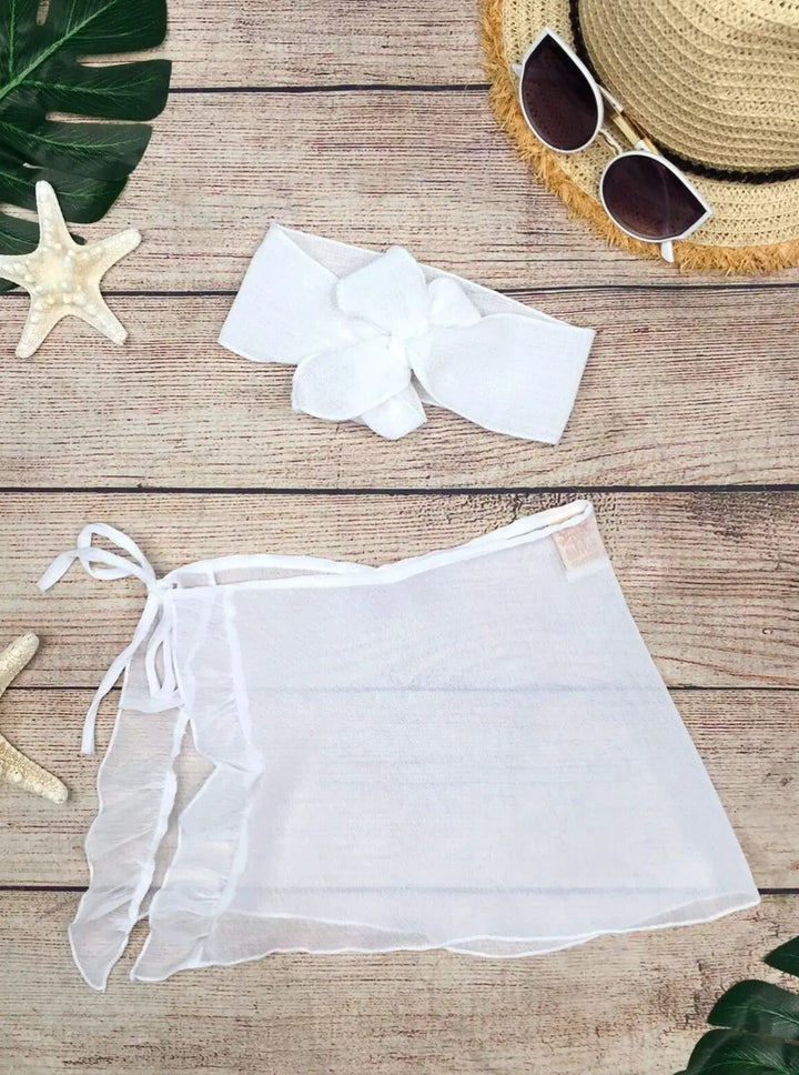 Resort Swim Accessories | Little Girls Swim Sarong & Headband Set