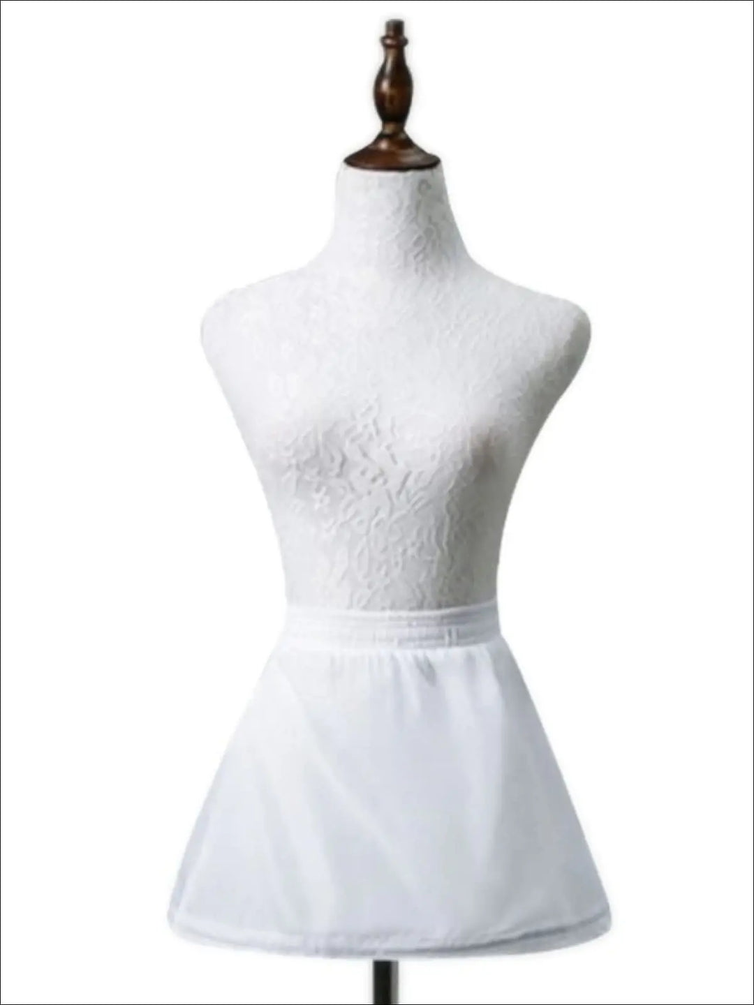 Girls Short One Hoop Petticoat - One Size / White - Girls Petticoats