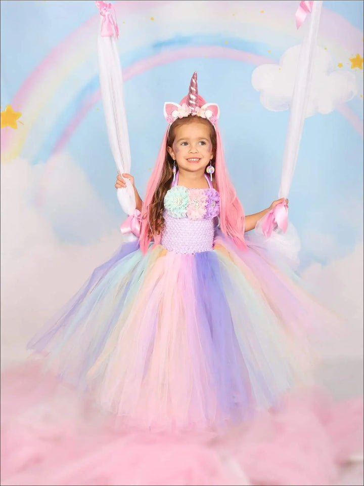 Kids Halloween Costumes| Unicorn Princess Tutu Dress - Mia Belle Girls