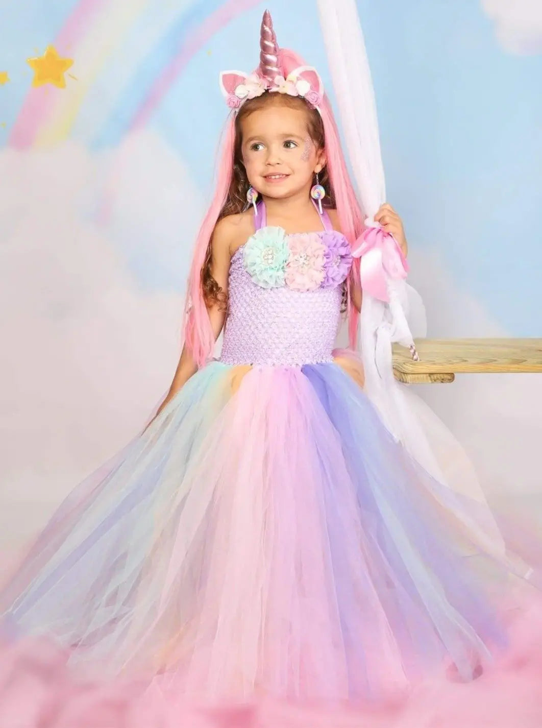 Kids Halloween Costumes| Unicorn Princess Tutu Dress - Mia Belle Girls