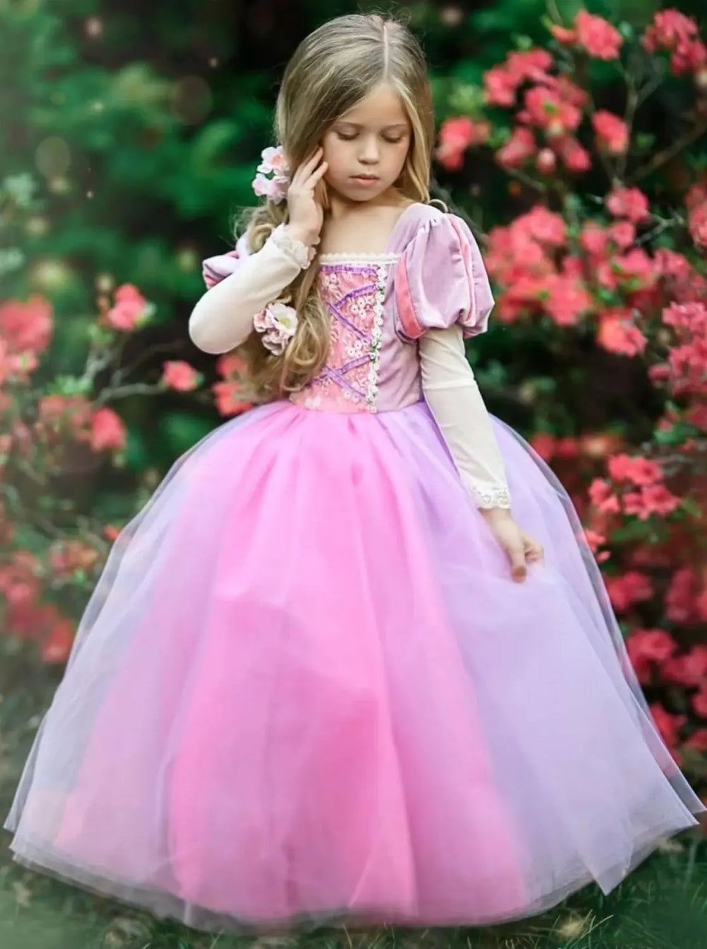 Girls Halloween Costumes | Deluxe Rapunzel Tutu Gown | Mia Belle Girls