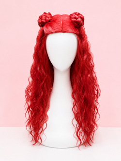 Rebel Red Princess Villain Costume Wig