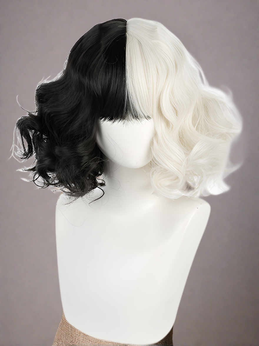 Dalmatian Inspired Villain Colorblock Cosplay Wig Mia Belle Girls