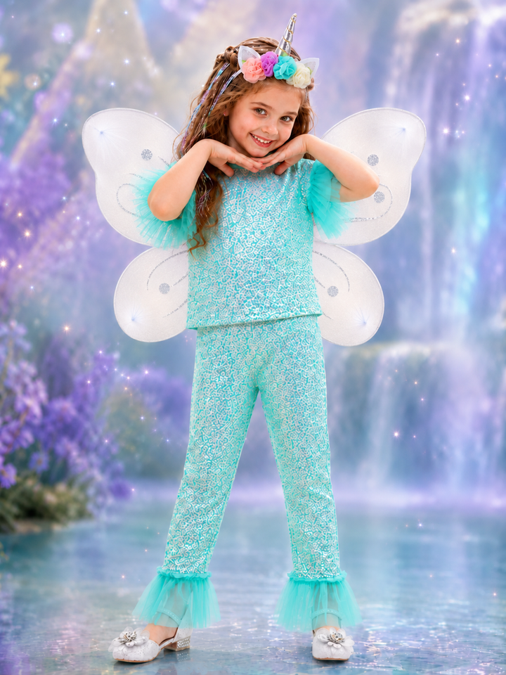 Seafoam Unicorn Fairy Halloween Costume Set