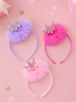 Princess Sparkle Crown Tulle Headband