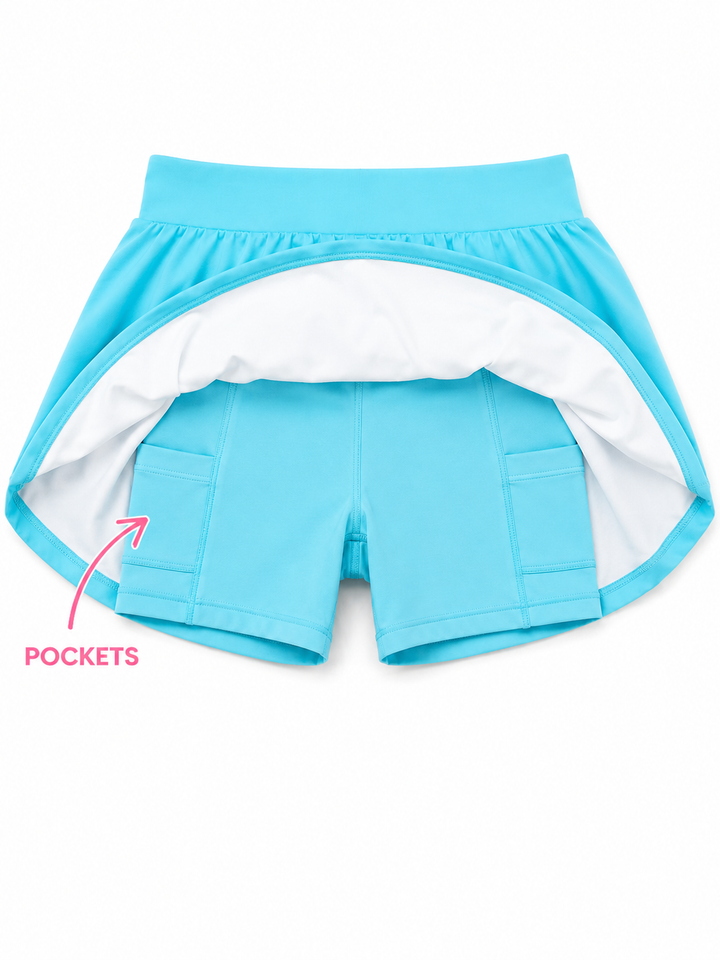Turquoise Breeze Athletic Skort Set