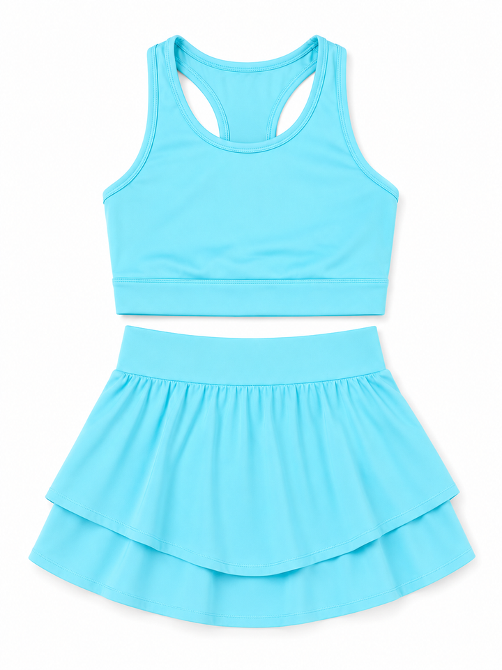 Turquoise Breeze Athletic Skort Set