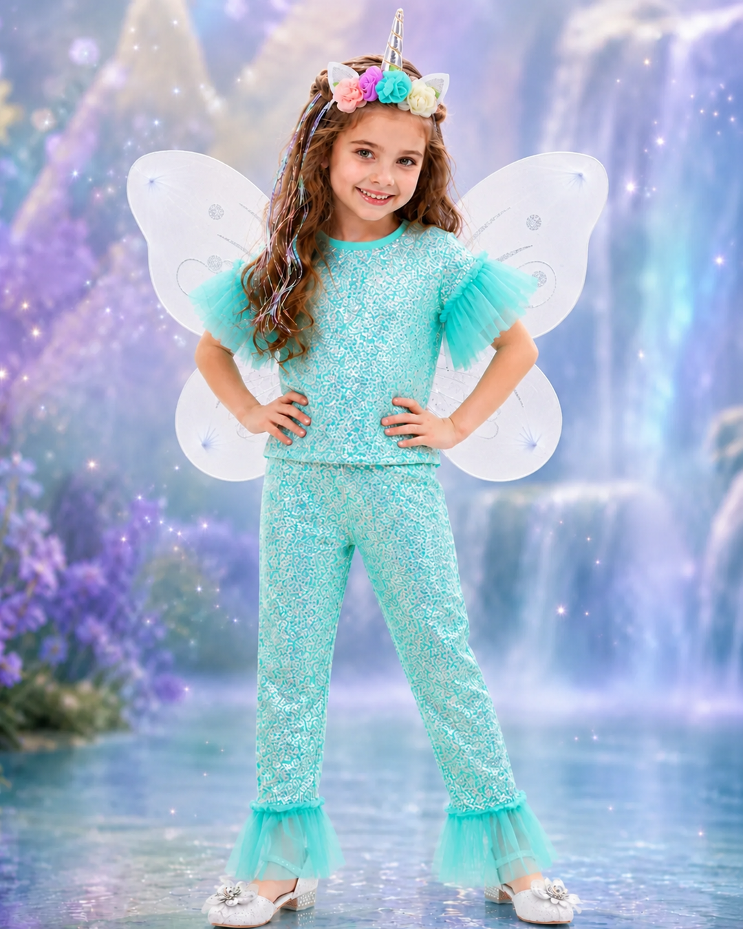 Seafoam Unicorn Fairy Halloween Costume Set