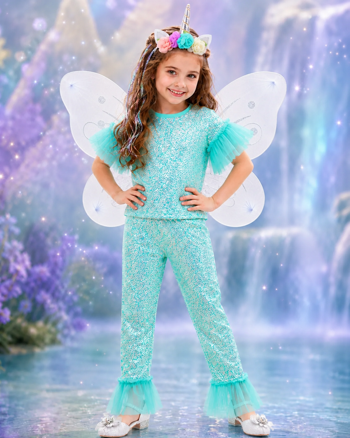 Seafoam Unicorn Fairy Halloween Costume Set